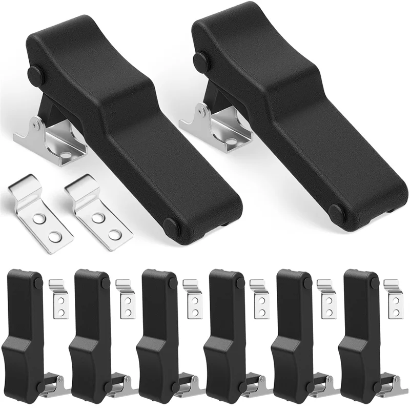 A76K Front Storage Rack Rubber Latch, 8 Pcs Flexible Draw Latch With Keeper For Cooler, Boat Compartment Cargo Box