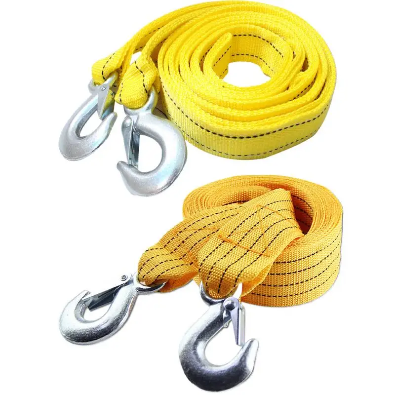 300/500cm 3/5Ton Car Tow Rope Heavy Duty Towing Pull Cable With Hooks High Strength Nylon Trailer Strap Car Tool Accessories