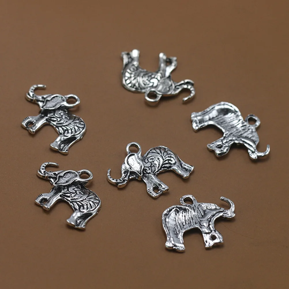 

20pcs Elephant Alloy Pendant Charms Simple Stylish Jewelry Making Accessories Necklace Bracelet Decorative Pieces DIY Ornaments