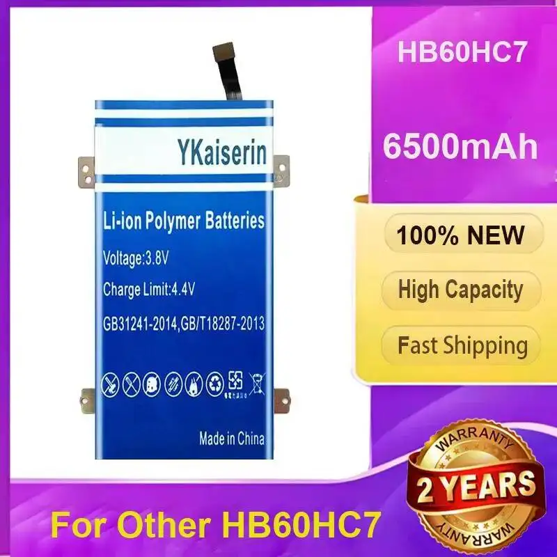 Stable Power Supply Battery For Other HB60HC7 6500Mah Long Lasting
