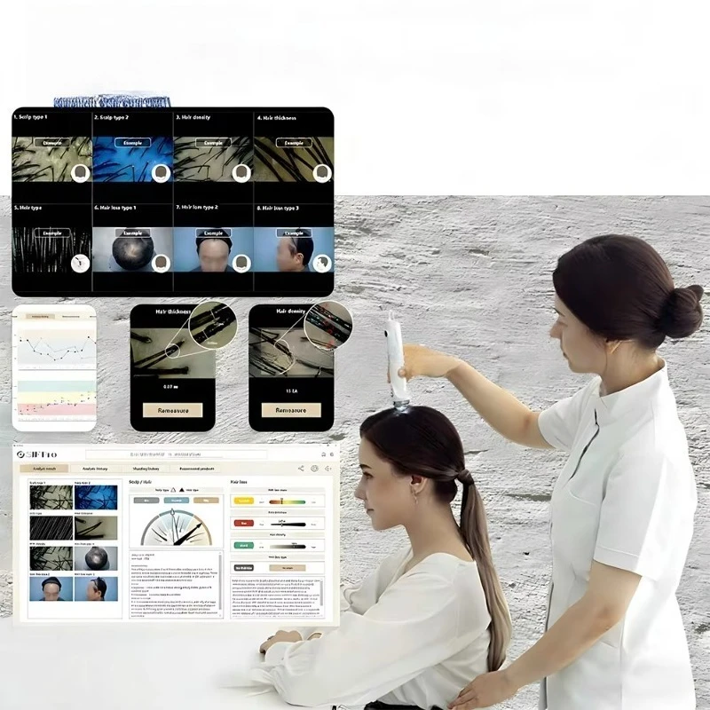Handheld Multi-languages Full HD Hair and Scalp Analyzer Machine Hair Analysis Machine