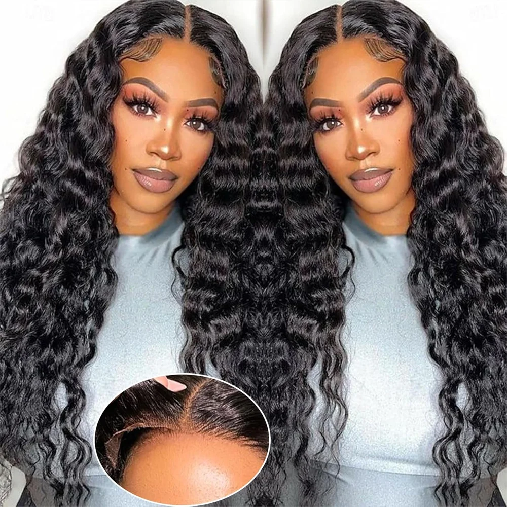 deep-wave-put-on-and-go-4x4-glueless-lace-front-wigs-human-hair-pre-plucked-for-women-brazilian-180-density-natural-color