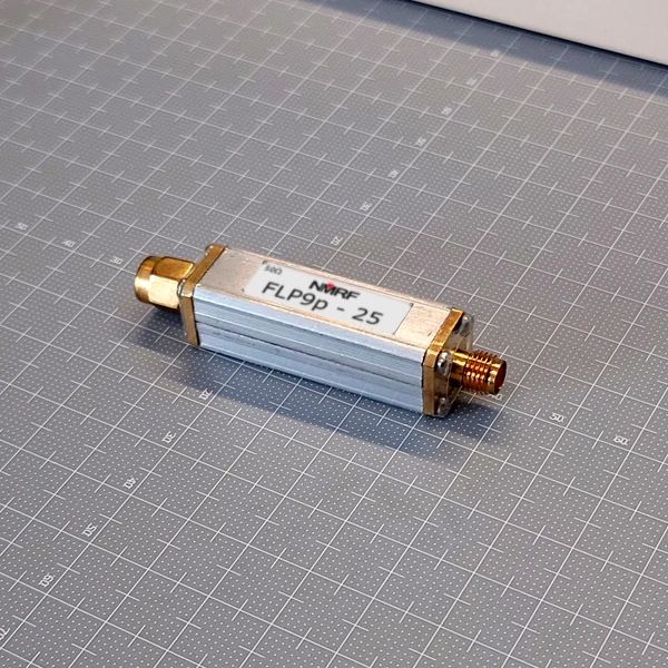 25MHz 9-order parallel low-pass filter LC discrete component fabrication Compact SMA interface