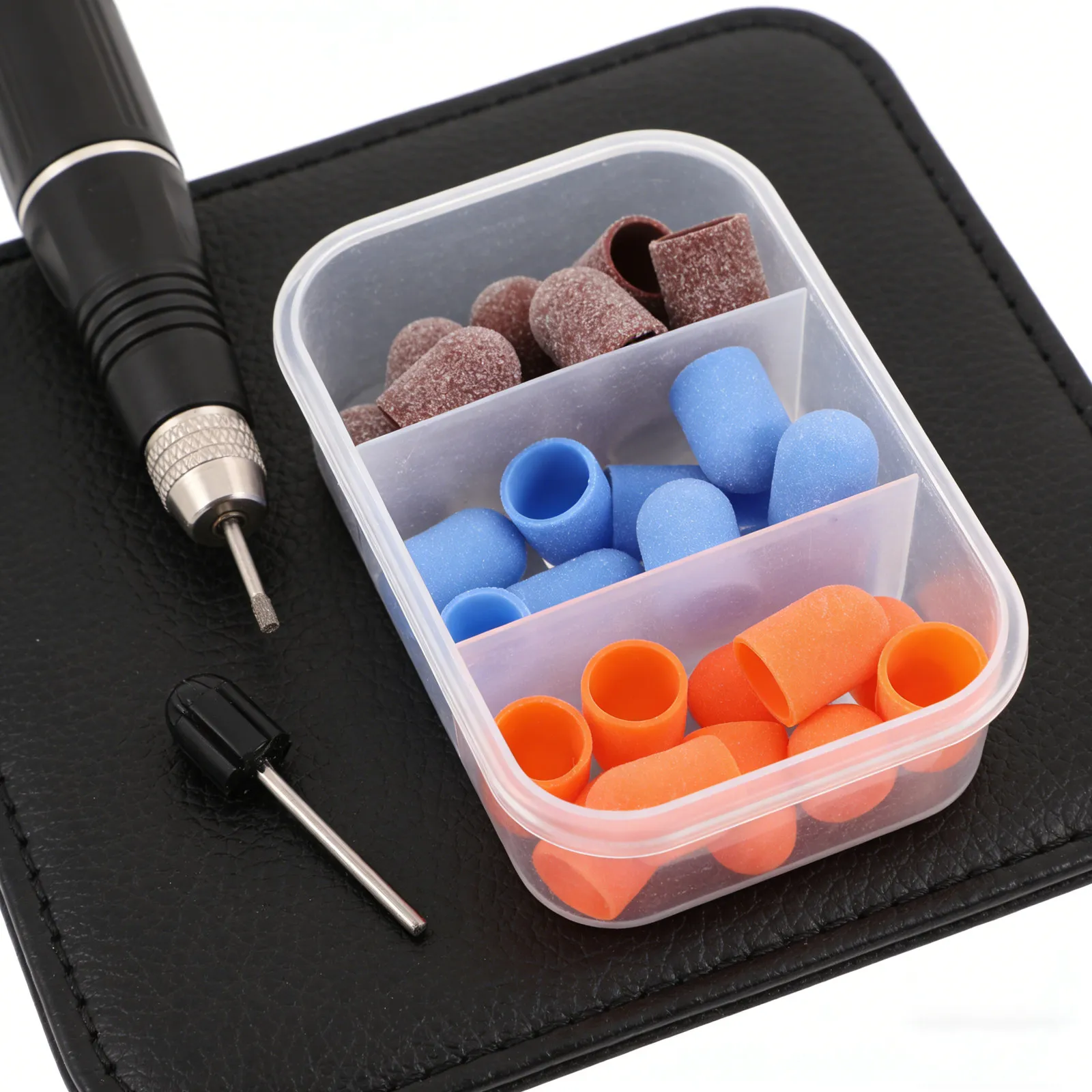 

30Pcs Nail Sanding Drill Bits 10Mm Mini 80 120 180 Grit Grinding Caps Fine Gel Polish Removal Manicure Pedicure Tool Nail Drill