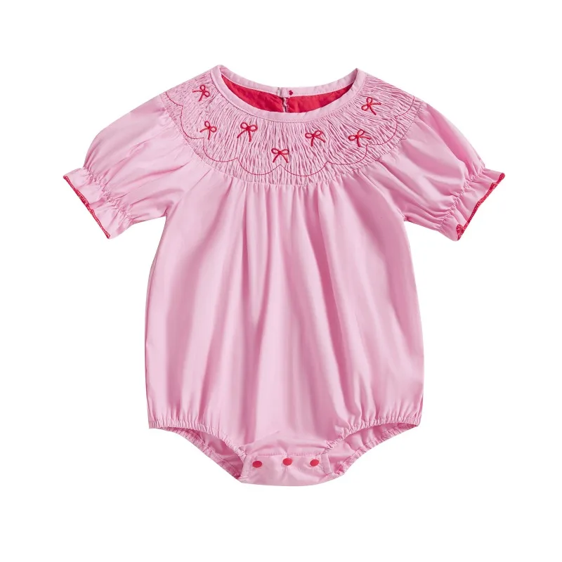 

Bow Decor Baby Romper 2026 Lovely Bow Detail Adds Cute Vibe Super Soft Material Cares Baby Skin Perfect for Daily Wear