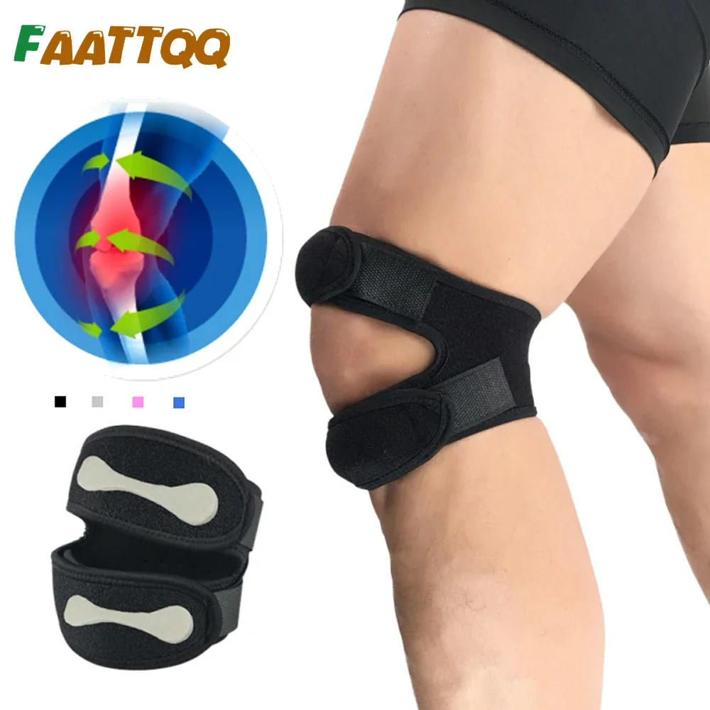 

1Pcs Patella Knee Strap, Sports Knee Support, Adjustable Knee Brace Stabilizer for Men & Women for Running Soccer Basketball