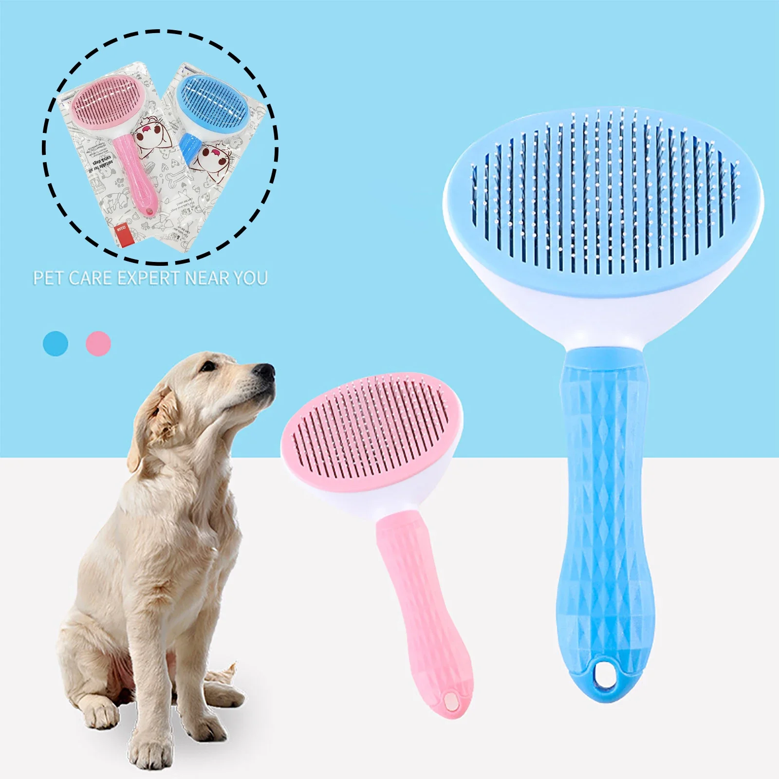 

Pet Cat Hair Brush Dog Comb Grooming And Care Cat Brush Stainless Steel Comb For Long Hair Dog Cleaning Pets Cat Dog Accessories