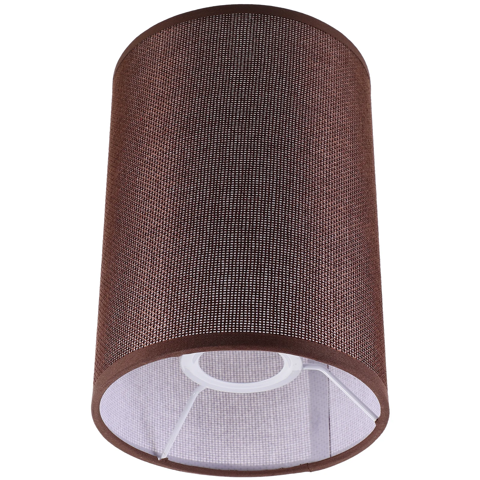

Round Shade Linen Iron Material Simple Design Eye Protection Table Lamp Shade For Bedroom Living Room E27 Light Socket