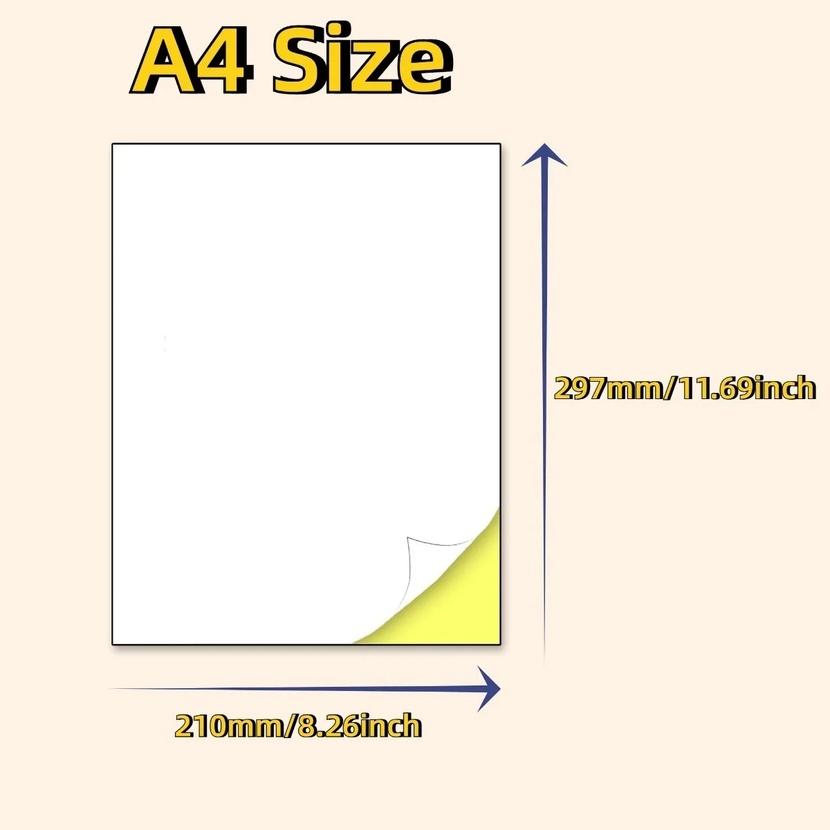 50 Sheets A4 Glossy/Light/Matte Sticker Paper Printable Labels for Laser/Inkjet Printer, DIY Craft Gift Packaging Office Home