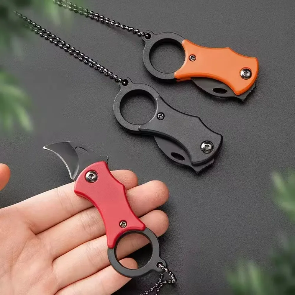 New Portable Stainless Steel Folding Fruit Knife for Unpacking Express Delivery Outdoor Camping Melon and Fruit Peeling Knife