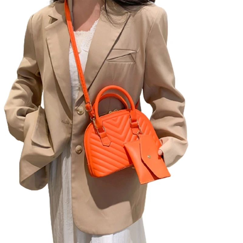 Versatile Leisure Bags Trendy Shell Bag with Coin Purse Large Capacity PU Bags