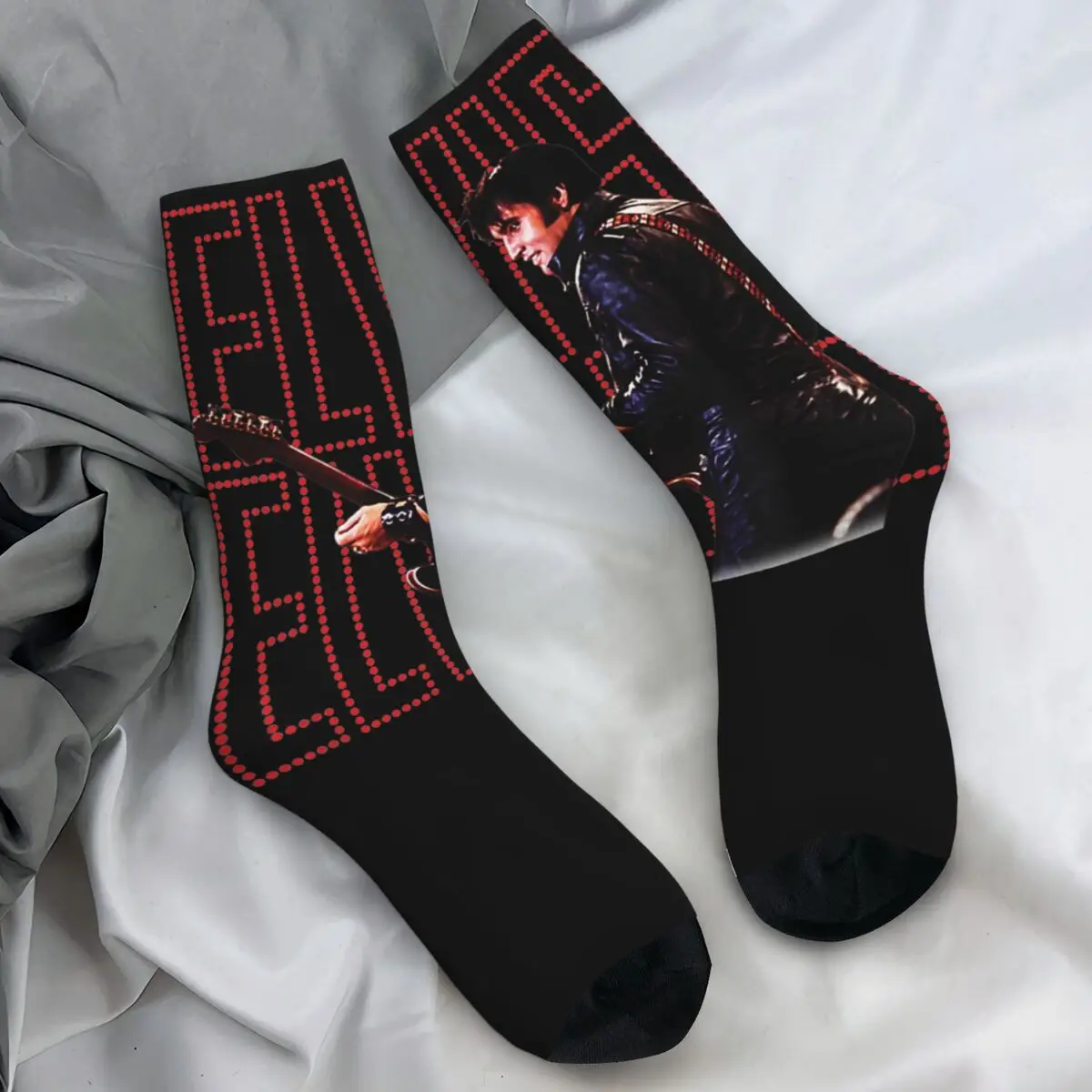 E-Elvis Comeback Special Socks Harajuku Stockings Autumn Anti Skid Men Socks High Quality Design Cycling Socks