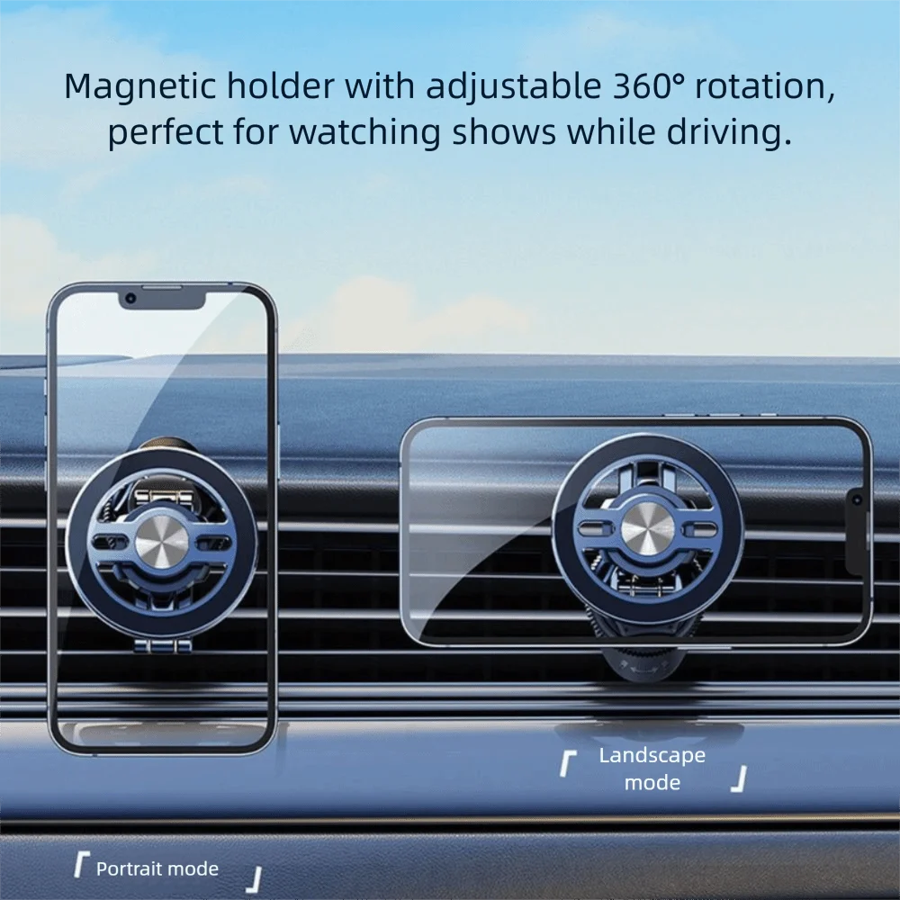 New 360° Rotation Car Magnetic Phone Holder Foldable Design Rotatable Design Mobile Stand Magnetic Phone Stand Fast Charging