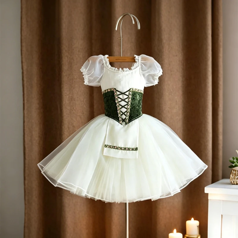 

THEEPER Giselle Romantic Ballet Tutu Dress, Girls Long Tulle Skirt, Ballet Stage Performance Fairy Party Ballerina Dance Dresses