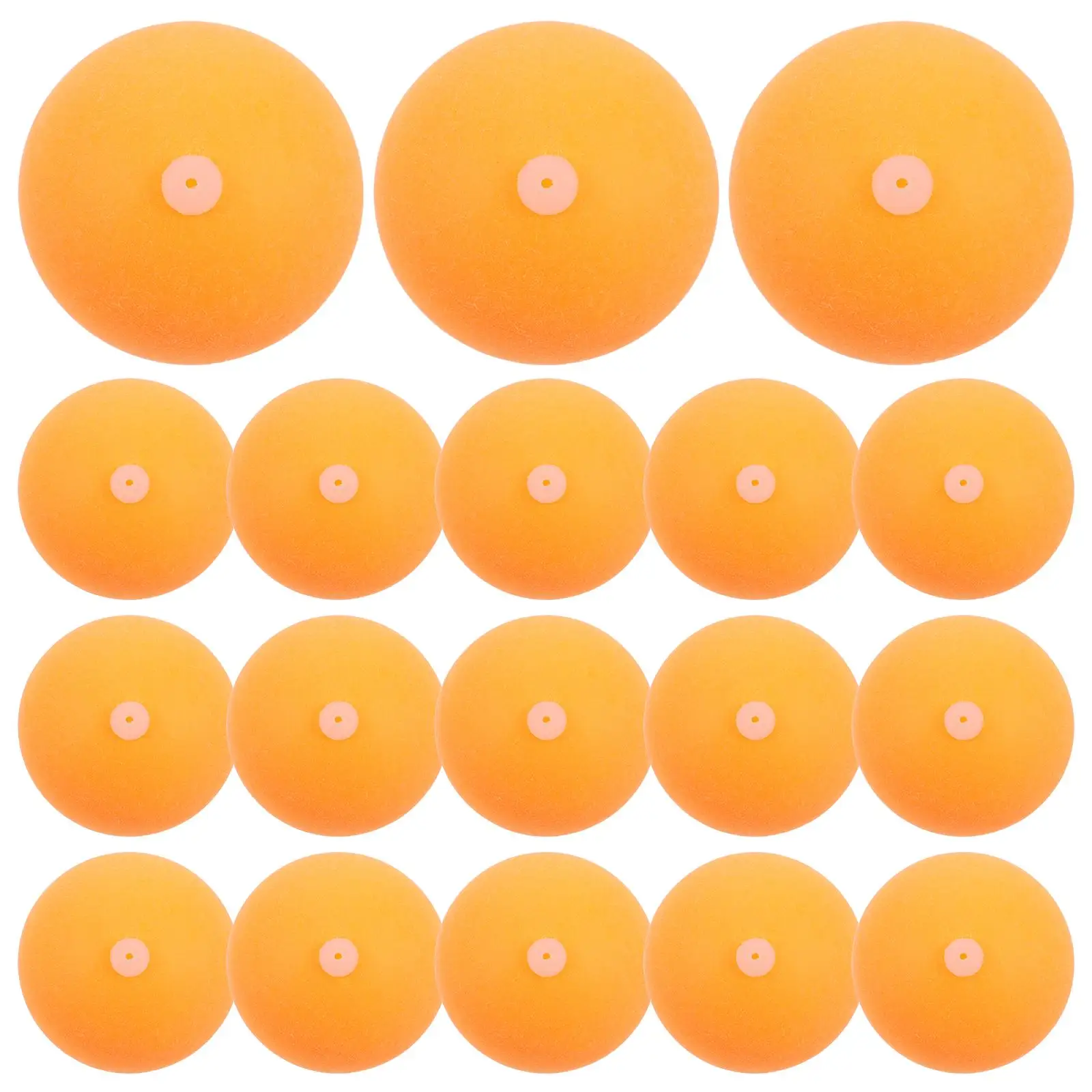 50 Pcs Table Tennis Balls for Training Equipment Punched Pong Pingpong Orange with Holes