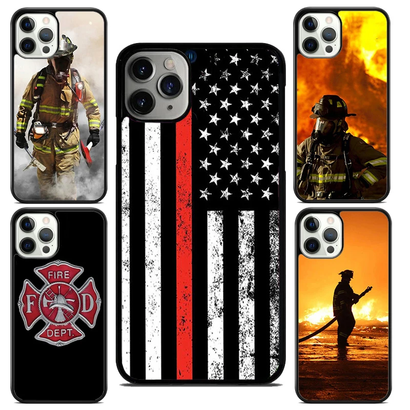 Firefighter Fire Fireman Phone Case For iPhone 14 15 16 13 12 Mini Max Cover For Apple 11 Pro Max 6S 8 7 Plus SE2020 Coque