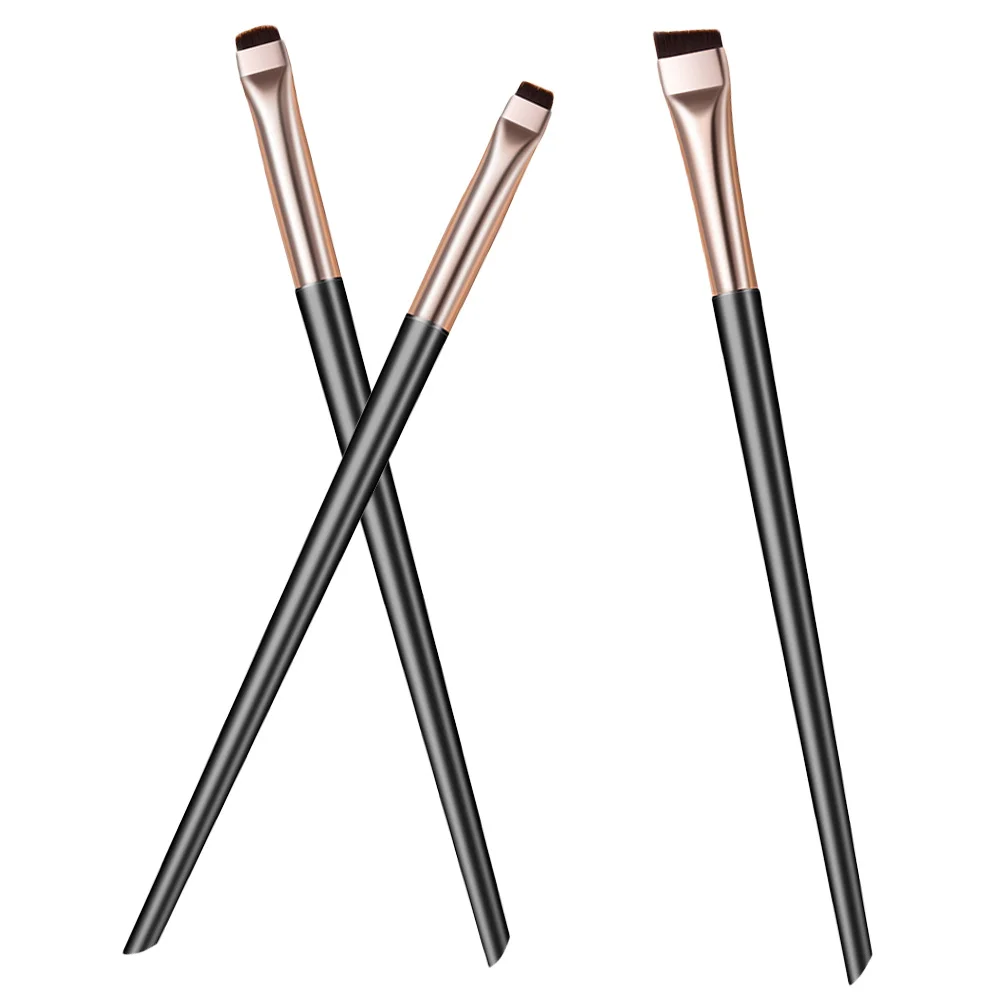 1 مجموعة كحل فرشاة بزاوية أداة ماكياج دقيقة لتطبيق الحاجب المخفي السلس شعيرات ناعمة العين اينر قضيب #2