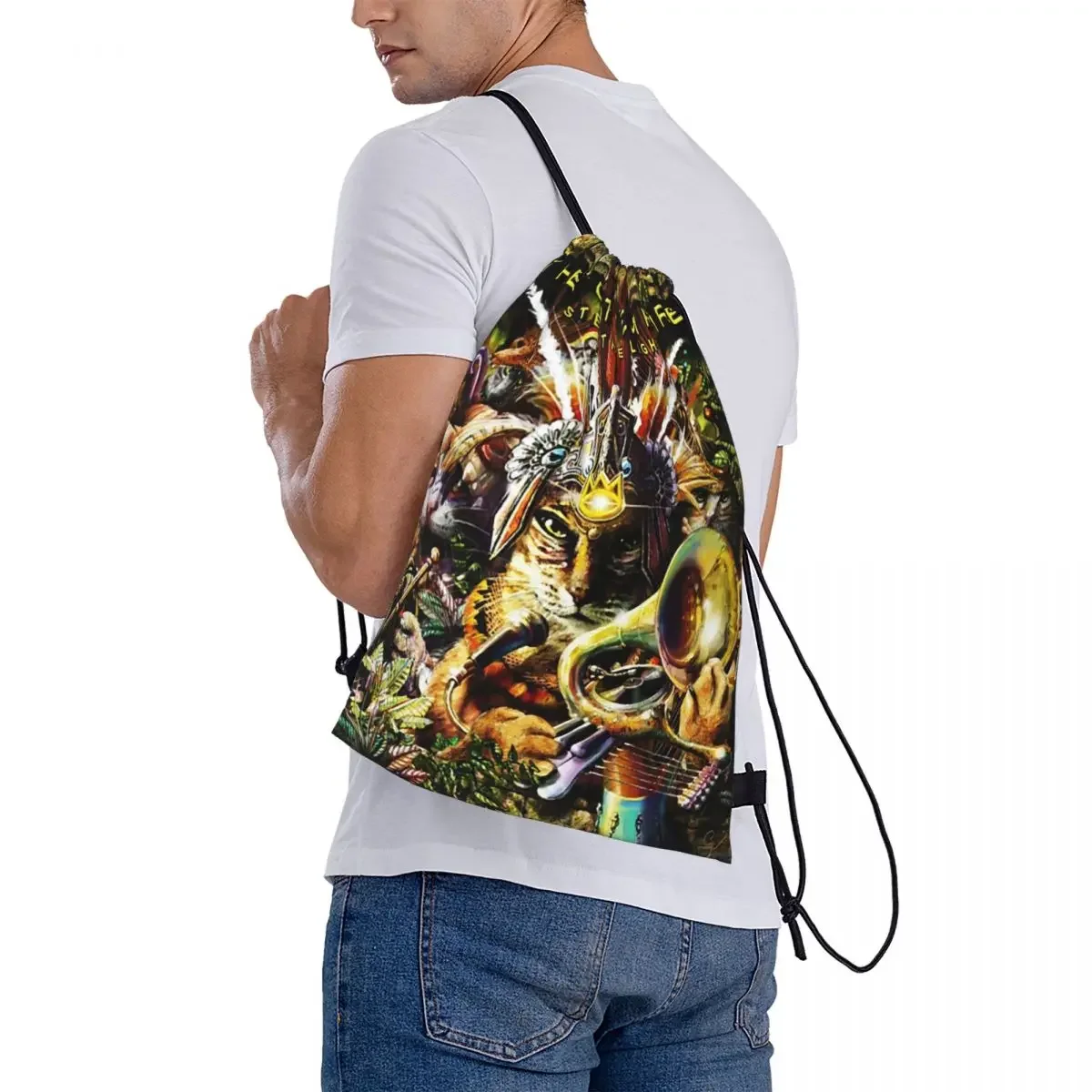 Cat-Empire-mochilas de banda de Rock con el mejor logotipo, bolsas portátiles con cordón, bolsa de almacenamiento con bolsillo, bolsa de libros para viaje y escuela