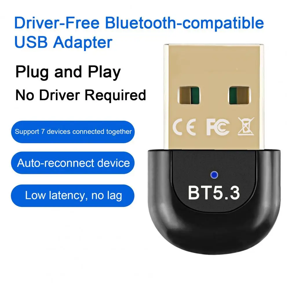 USB Transmitter Black Color Dongle Receiver Compact Size USB Unifying Receiver Bluetooth-compatible Adapter Multipurpose