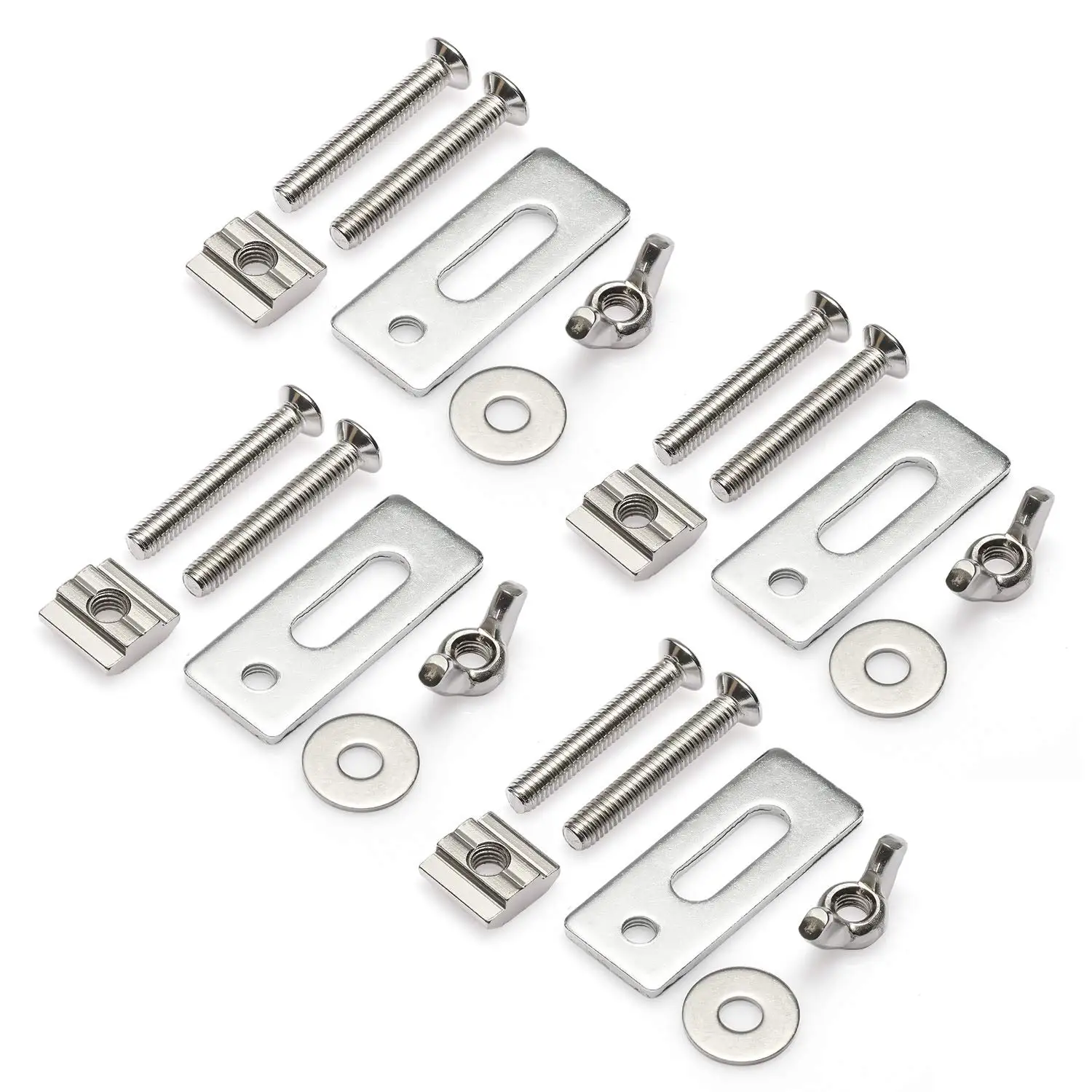 4Pcs T-Track Mini Hold Down Clamp Kit with Iron Machine Engraving Machine Plate Clamp Fixture for Cnc Engraving Machine