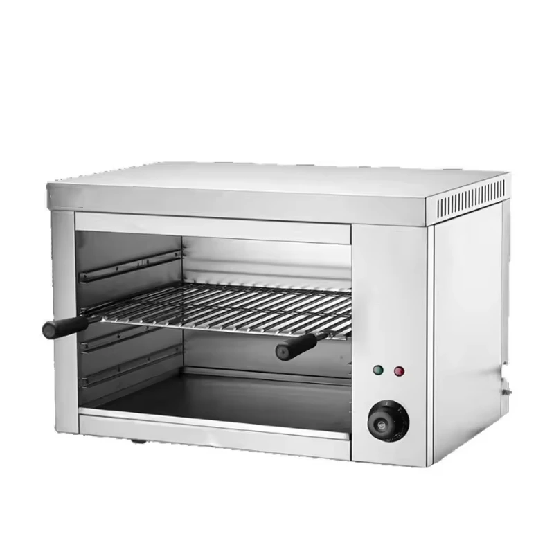 

2026 2.2KW Electric Stainless Steel Flat Top Wall Type BBQ Barbecue Grill with Free 4 Floor Lift Roast Net Kitchen Use