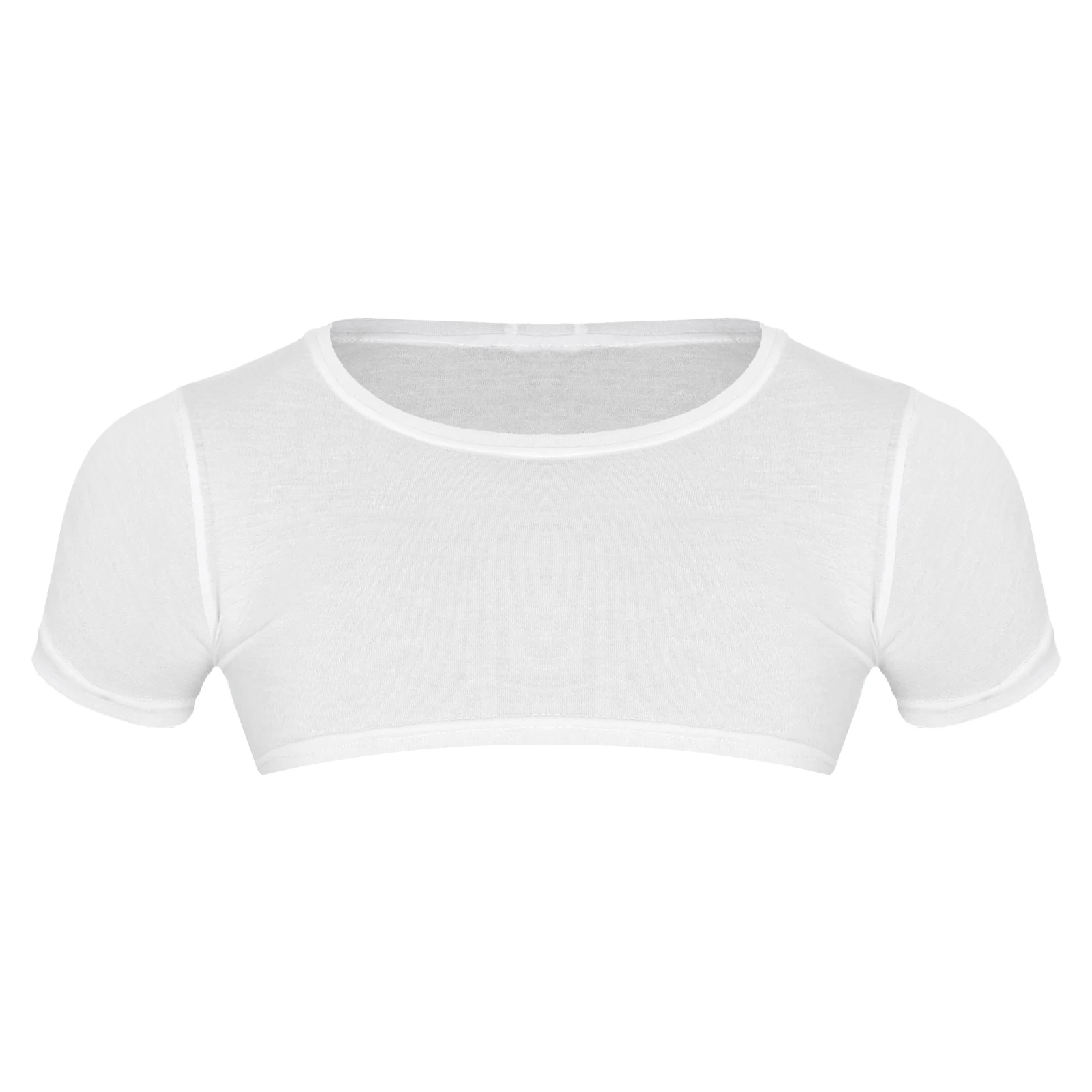 Damen glänzende Crop Tops Mock Neck ärmellose durchsichtige Slim Fit Weste Tops für Bade bekleidung Pool Party Clubwear Nachtwäsche