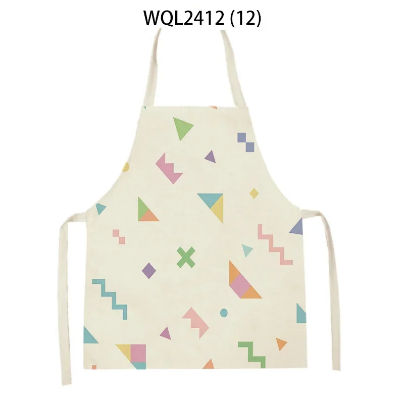 Minimalist Geometry Wave Dot Apron Household Cleaning Linen Apron Kitchen Chef Children's Cooking and Baking Apron