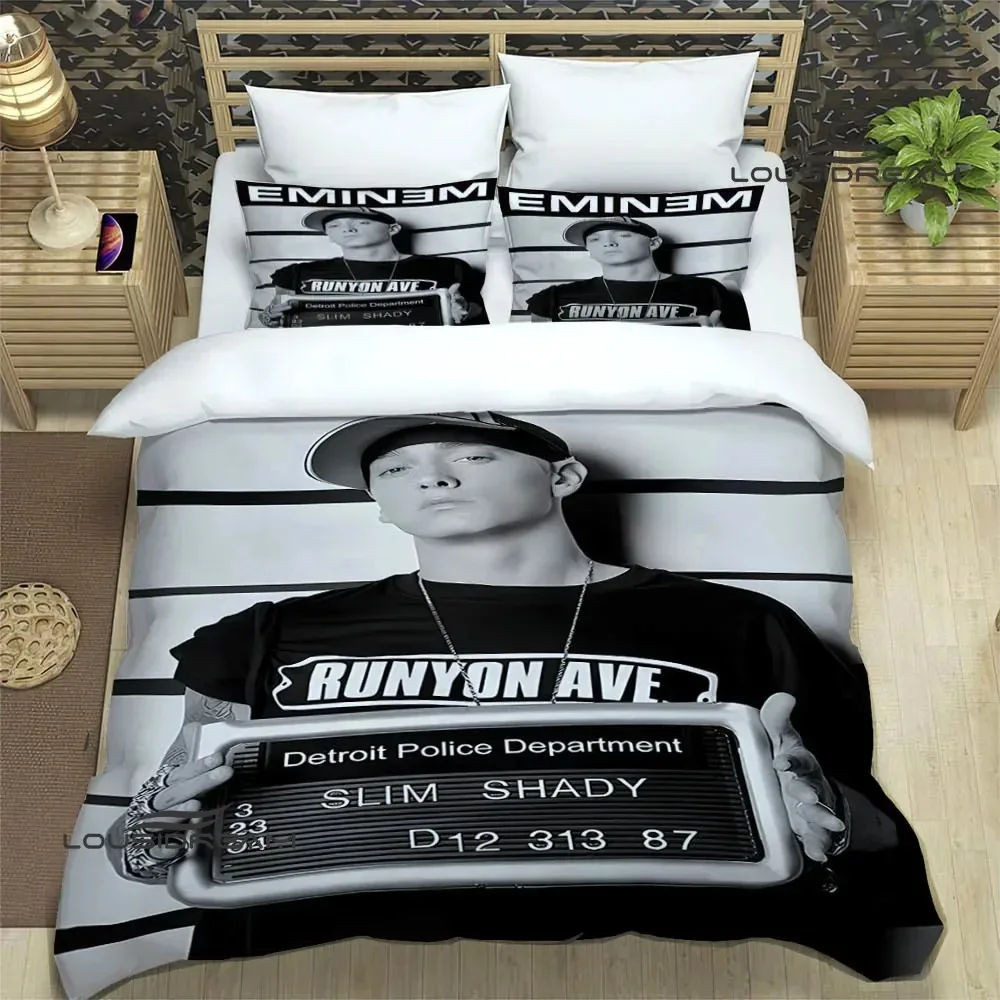 Eminem hip -hop singer print Bedding Sets exquisite bed supplies set duvet cover comforter set bedding set luxury birthday gift