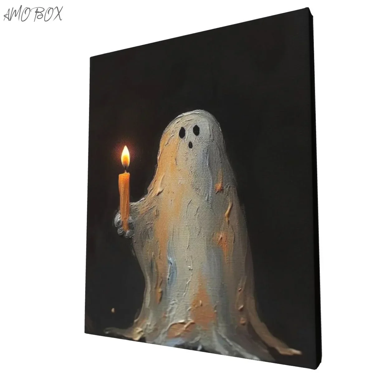 AMOBOX-Unframed Ghosts and Candles Decorative Paintings, Wall Art, Room Decoration, 8x10in, 625477210