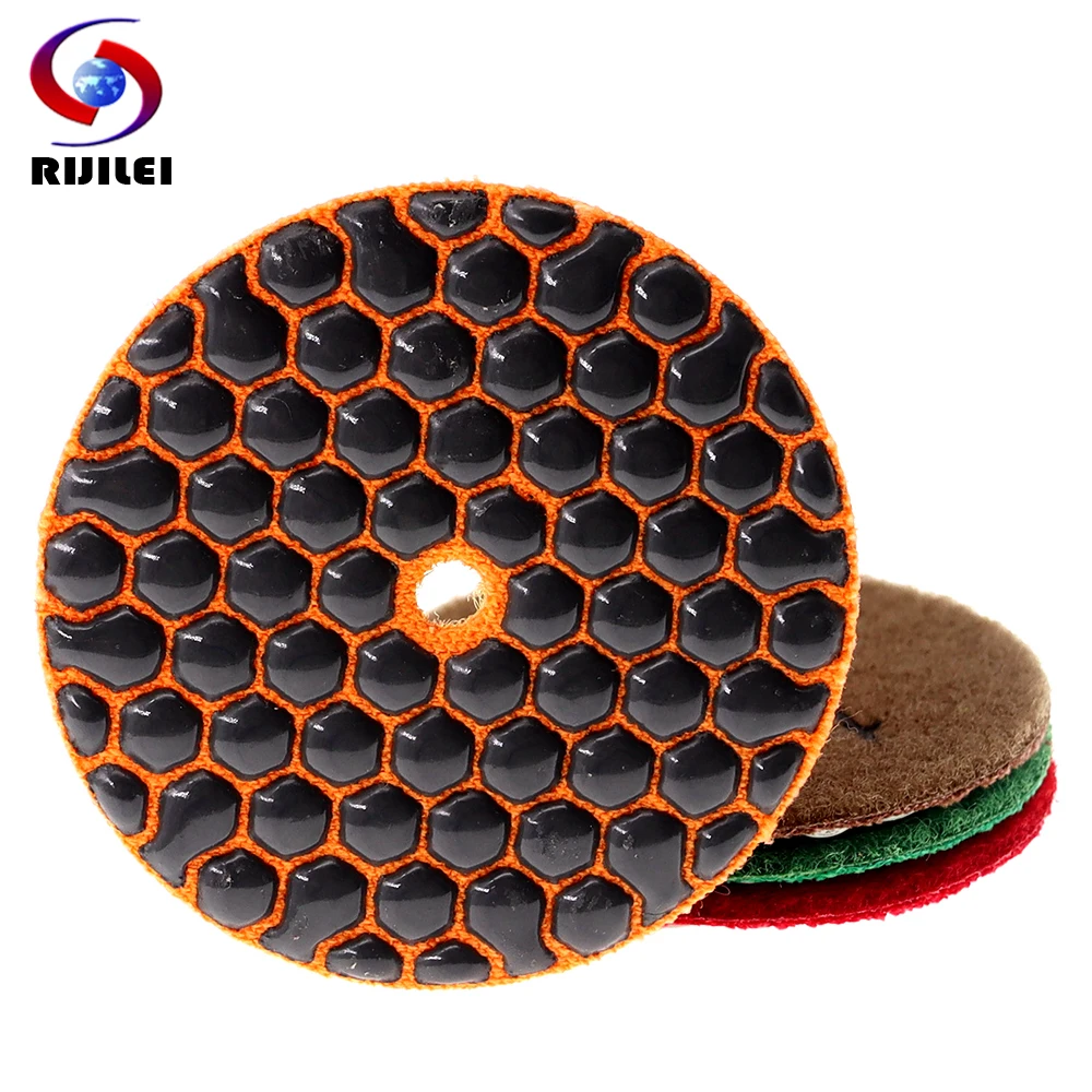 

10PCS 3Inch Dry Polishing Pad For Granite Marble 4 Step Super Sharp Wall Diamond Sanding Disc For Sintered Stone