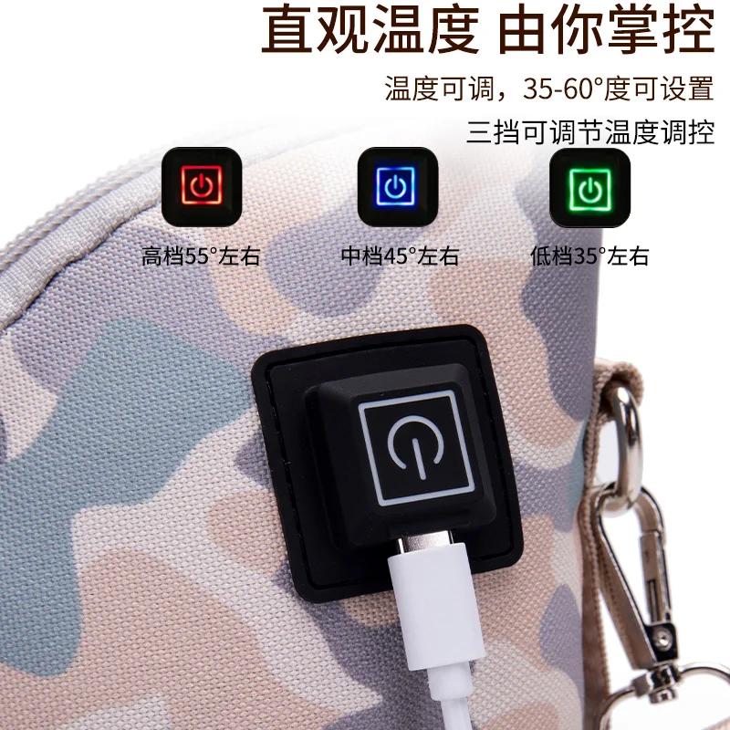 Di Động Xe Du Lịch Bình USB Sữa Nhiệt Giữ Cho Bé Ấm Áp Hơn Với Dữ Liệu USB Cáp Trẻ Sơ Sinh Bình Trong Nhà, ngoài Trời