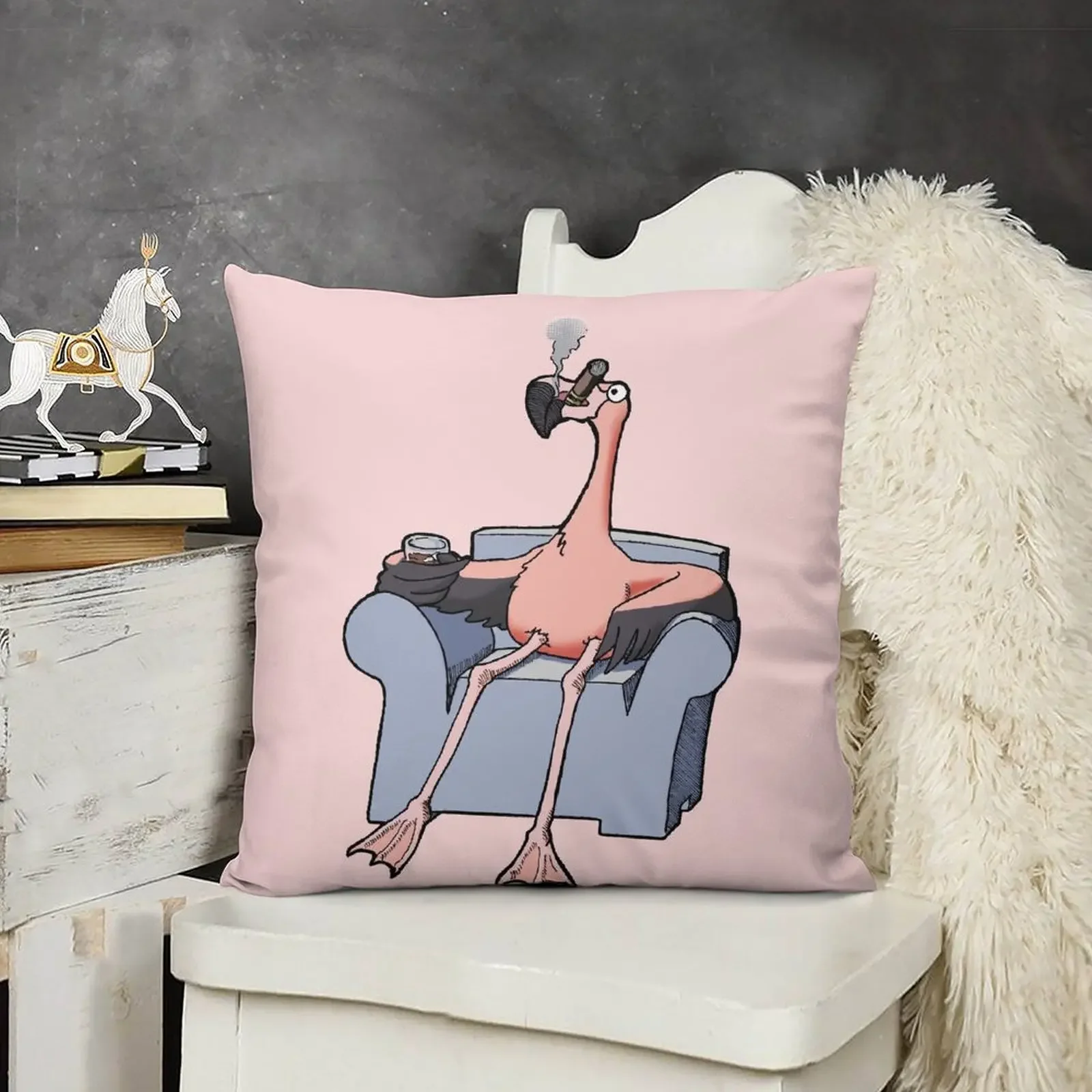 

Boston Legal Flamingos - Denny Crane Throw Pillow Room decorating items Pillowcase luxury decor pillow