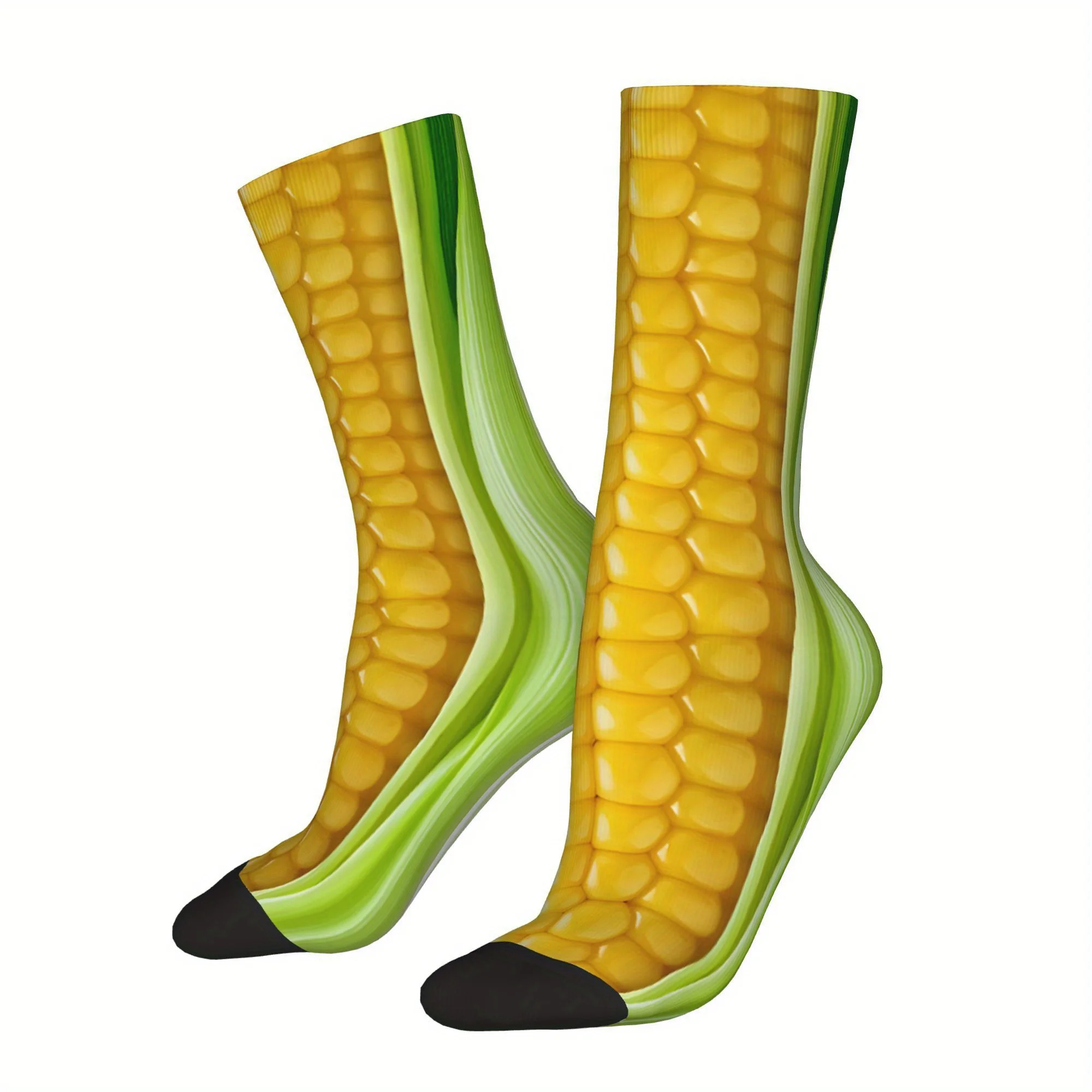 Socks Fresh Corn Ear Retro Harajuku Hip Hop Novelty Pattern Crew Crazy Sock Gift Printed Merry Christmas Decoration Gift Xmas