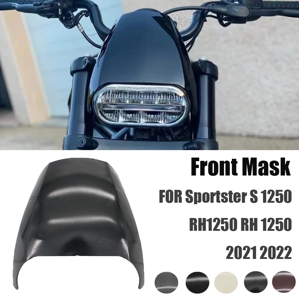 

Motorcycle Gloss Black Front Mask Headlight Fairing Cover FOR Sportster S 1250 RH1250 RH 1250 2021 2022