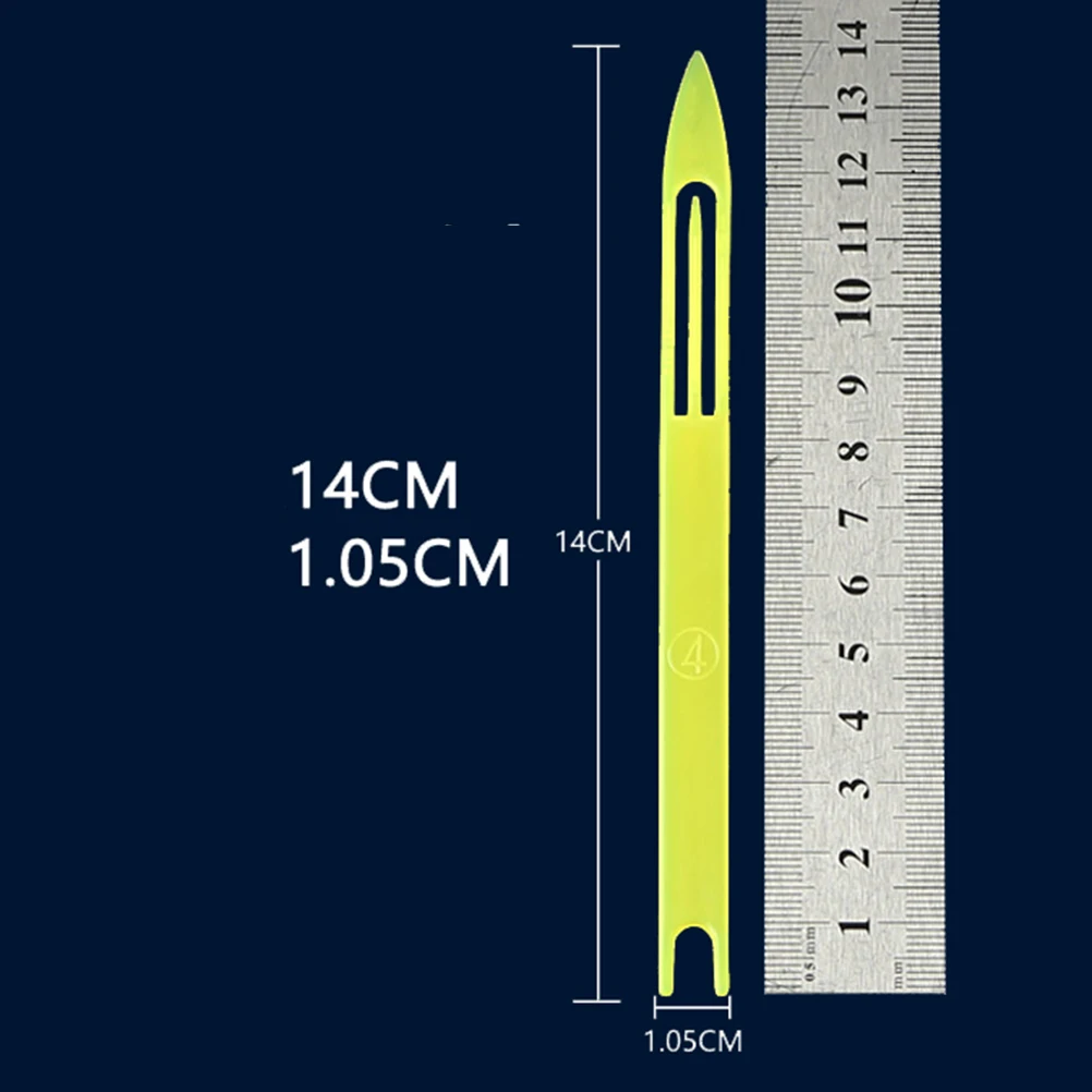 

30Pcs Fishing Net Repair Shuttles Professional Plastic Knitting Needle Tool for Mending Nets Sewing Equipment 0.8x13cm