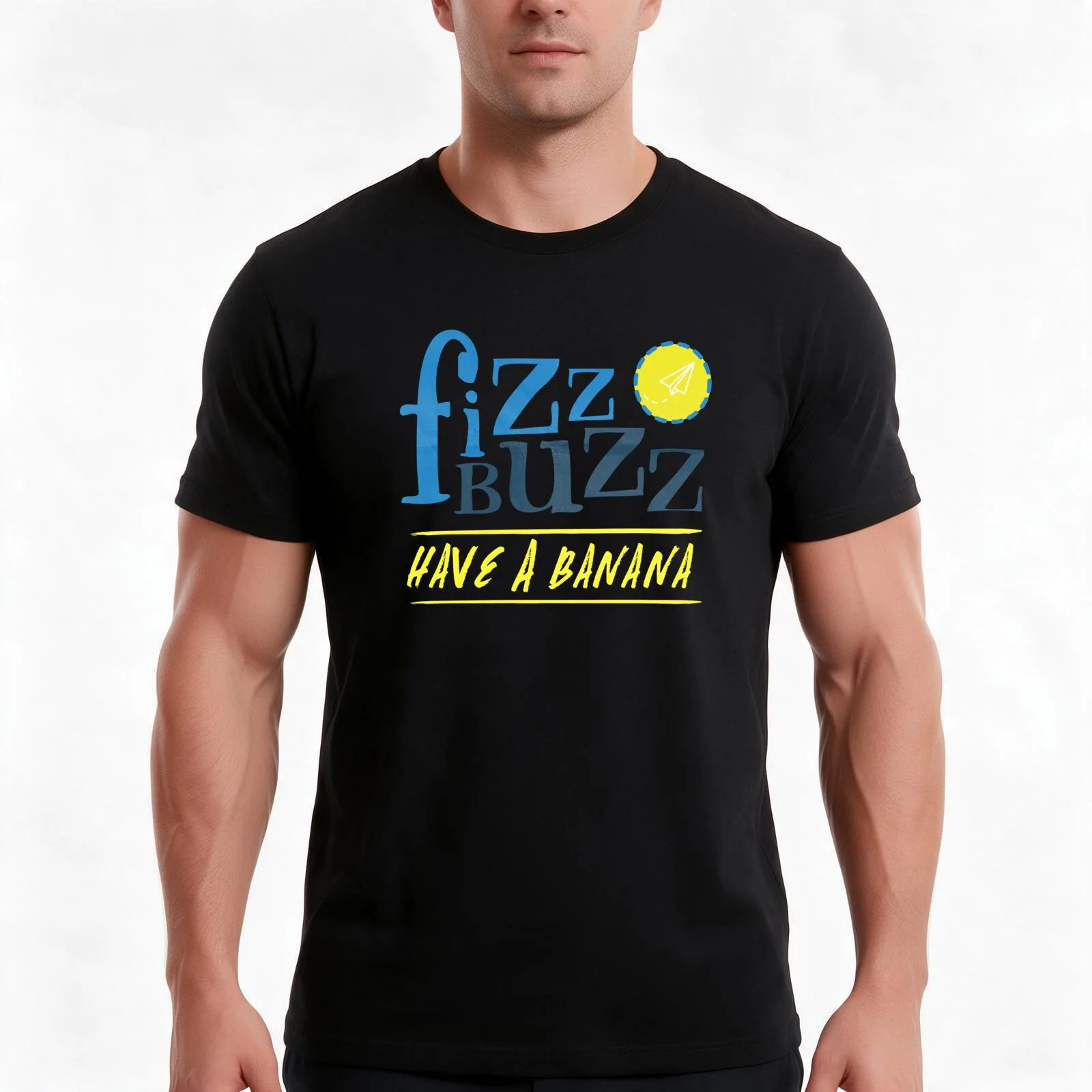 Fizz Buzz! T-Shirt, Summer Casual Cotton Tee, Oversized Streetwear Tops, Vintage Graphic Print, Loose Fit Short Sleeve