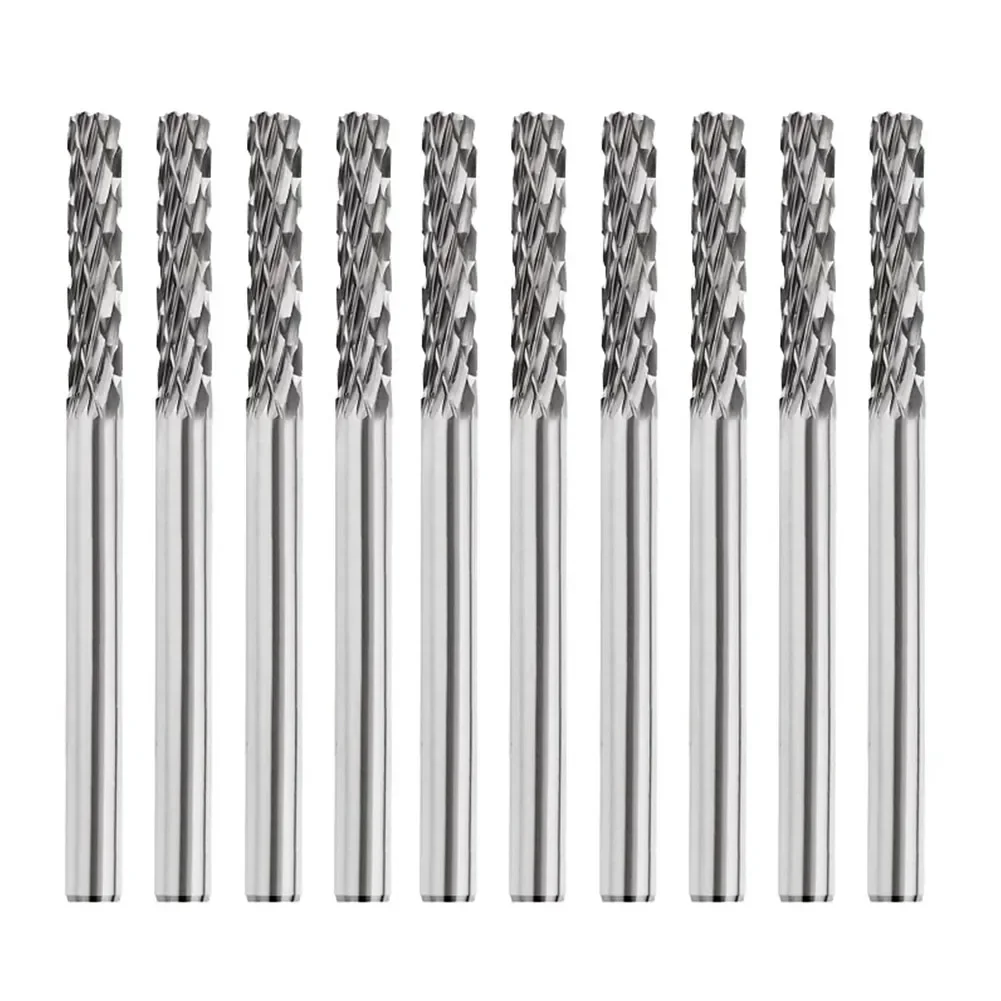 

Tungsten Carbide Rotary Burr 10PCS C Type 3mm Shank Fast Cutting And Polishing Suitable For Various Metals And Non Metallics