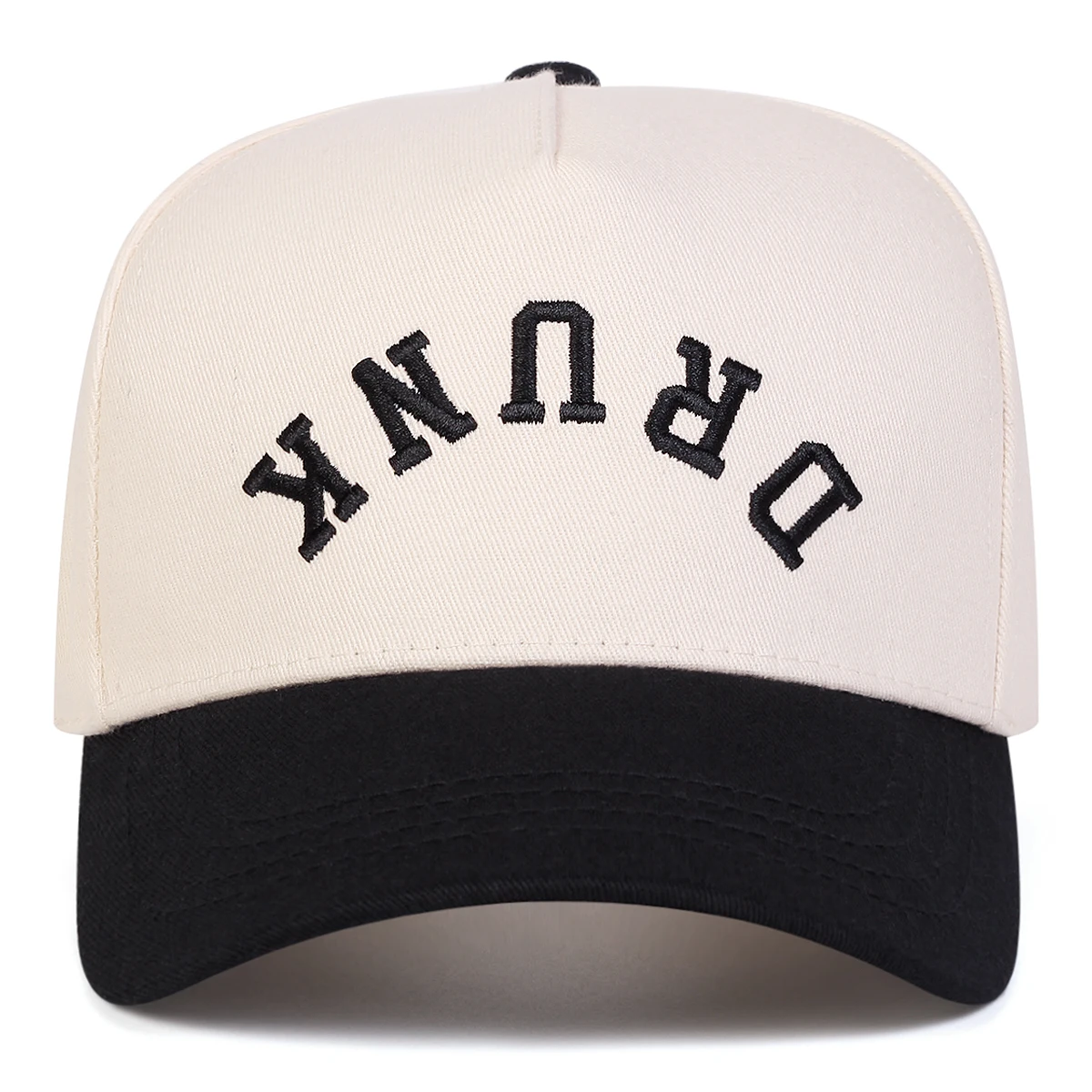 Unisex DRUNK Baseballkappen mit Buchstabenstickerei, Frühling und Herbst, für den Außenbereich, verstellbare Freizeithüte, Sonnenschutzhut, Sportkappe – Detail 4
