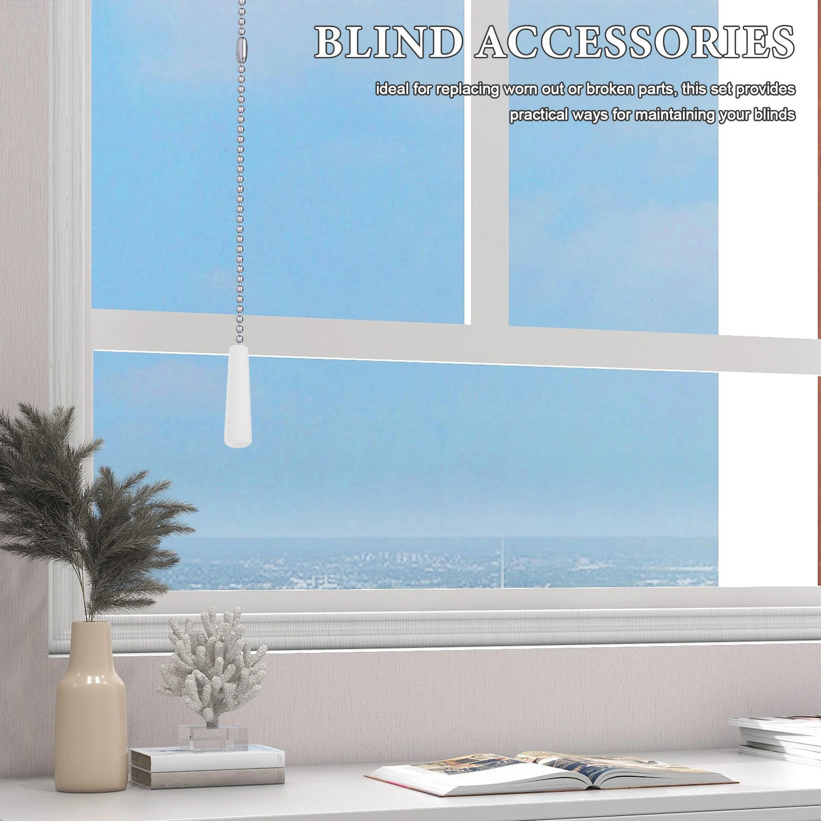 

4Pcs Blind Wand Set Metal Hooks Handles for Window Treatments Easy Installation Long Lasting Performance