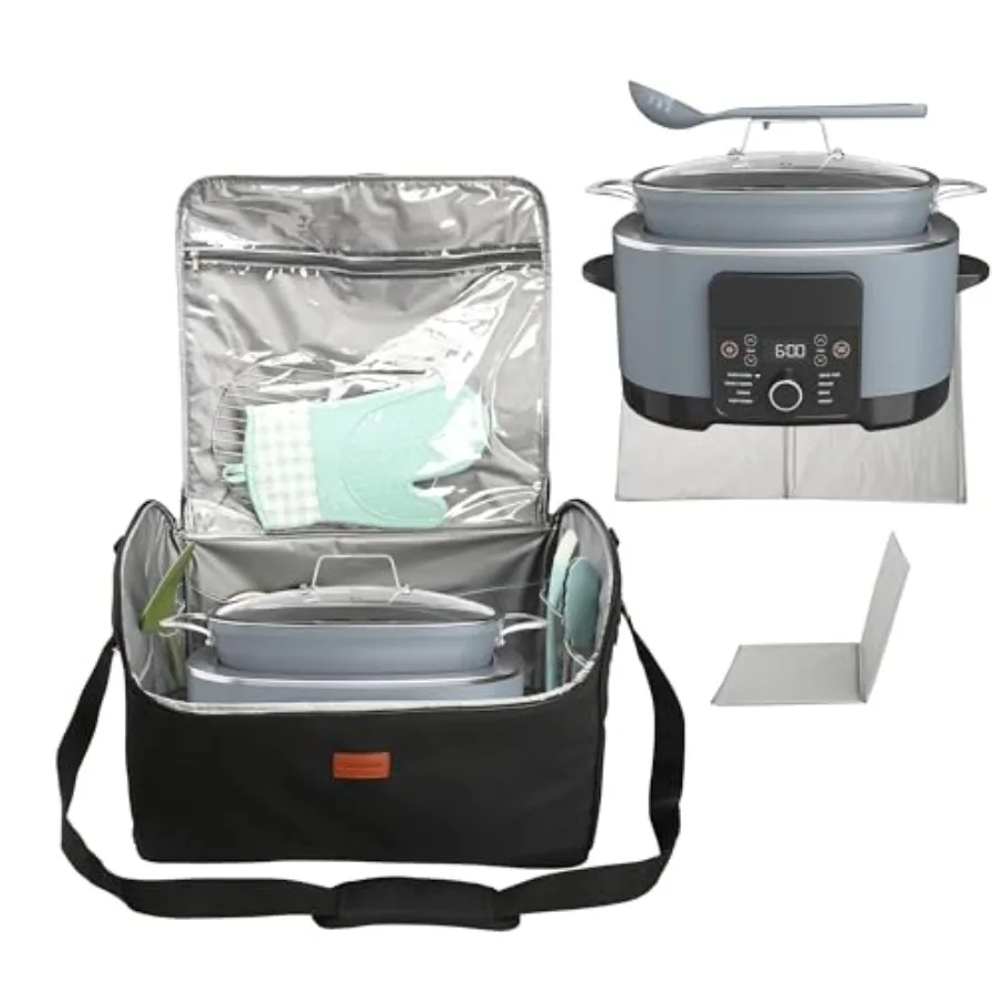 

Carrying Bag Fits Ninja Slow Cooker with Bottom Pad, Bag with Shoulder Strap Compatible with Ninja Foodi Possible Cooker Pro MC