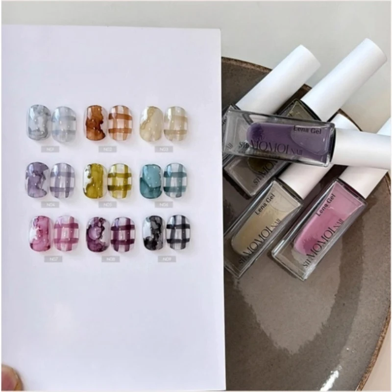 9Colors TPO FREE Nail Blooming Air Dry Nail Art Design Supply Water Color Ink Smoke Effect Painting Nail Polish Gel for Manicure