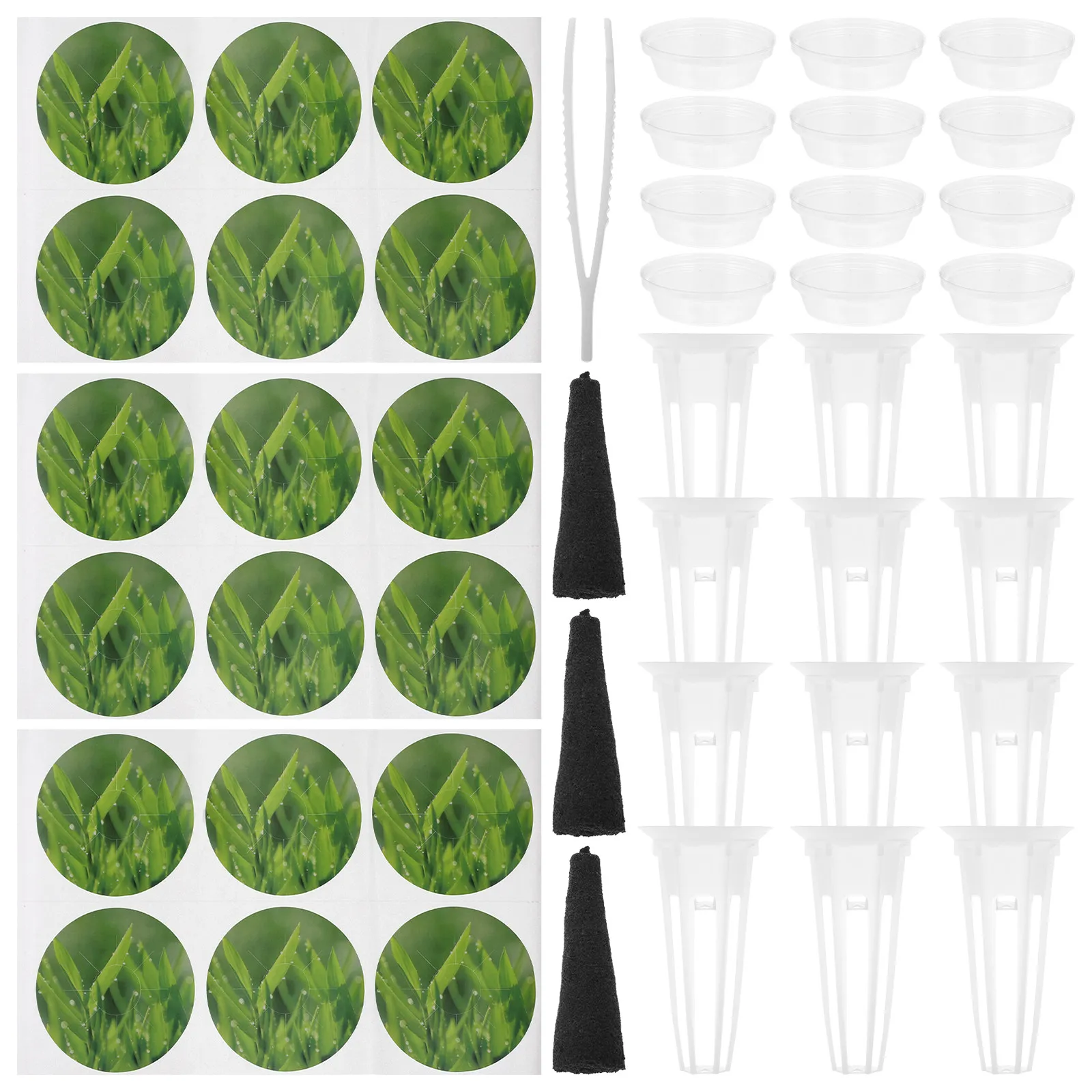1Set Hydroponic Planting Basket Set PP Plastic Mesh Net Cup for Germination Root Growth Water Saving Unsoiled Cultivation