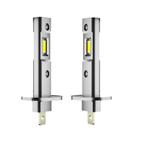 2Pcs H1 LED Headlight 20000LM 6000K 60W 16PCS 7585 CSP High Low Beam Turbo Auto Light 1: 1 Size Fanless Mini 12V 24V 36V