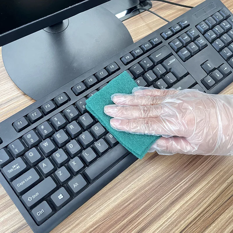 100PCS Disposable TPE Gloves Kitchen Bathroom Restaurant Camping Travel Waterproof Oil-Proof Household Cleaning Tools