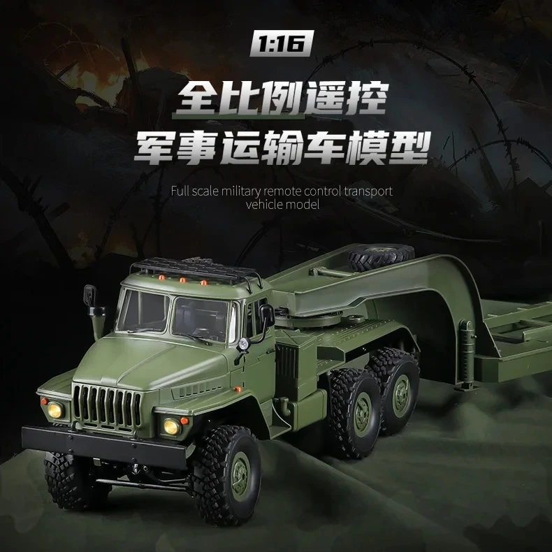 WPL B36-3 1:16 6x6 Off-Road Tractor & Crawler Ural Style Heavy Duty RC Truck Full Proportional Control Boy Gift