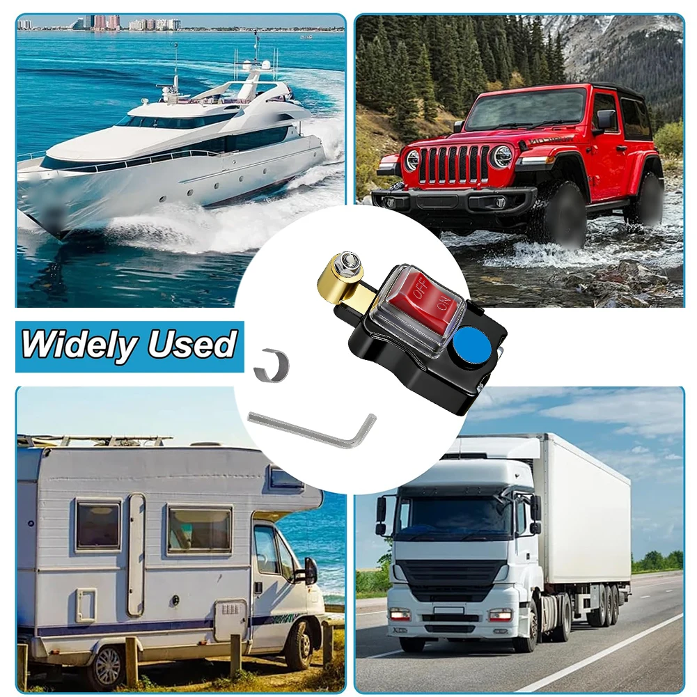 Car Battery Disconnect Switch Pure Copper Power Cut-Off Switch Suitable For 12V/24V Automotive , Trucks, And Boats