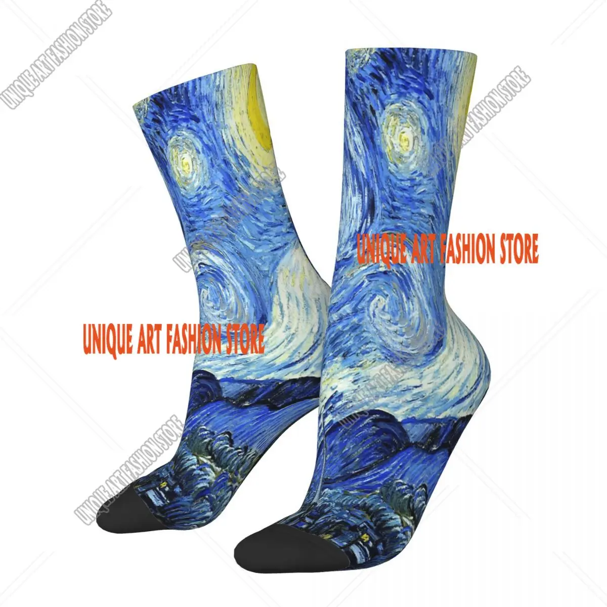 

The Starry Night Van Gogh Oil Painting Art Socks Male Mens Women Winter Stockings Harajuku