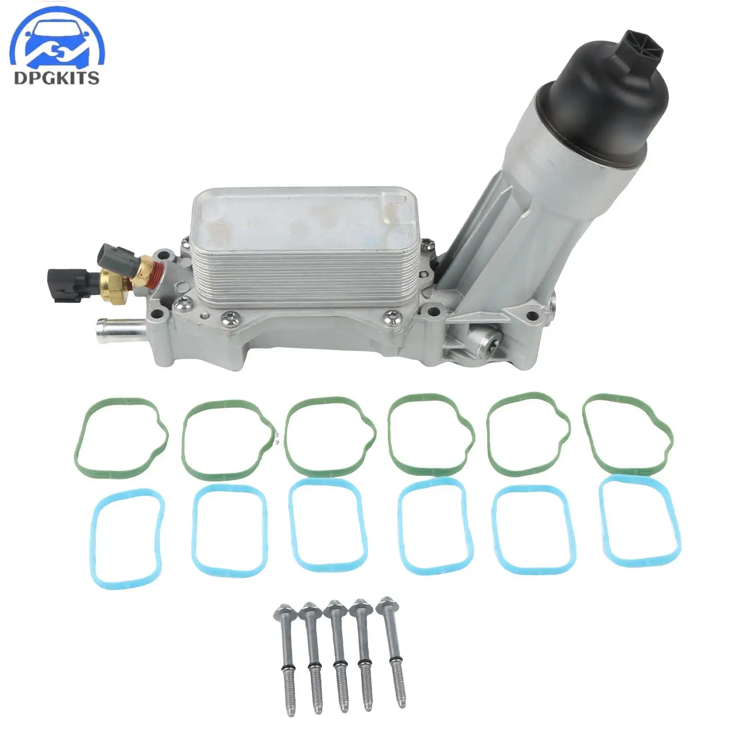 

DPGKITS 1Set Oil Cooler Aluminum Oil Filter Adapter Housing Engine Assembly For Jeep Dodge Chrysler Ram 3.6L V6 2011-2016