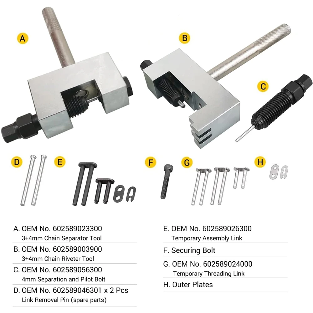 Timing Chain Riveting Tool Set Single Row and Double Row Used For Mercedes Benz M270 M271 M272 M273