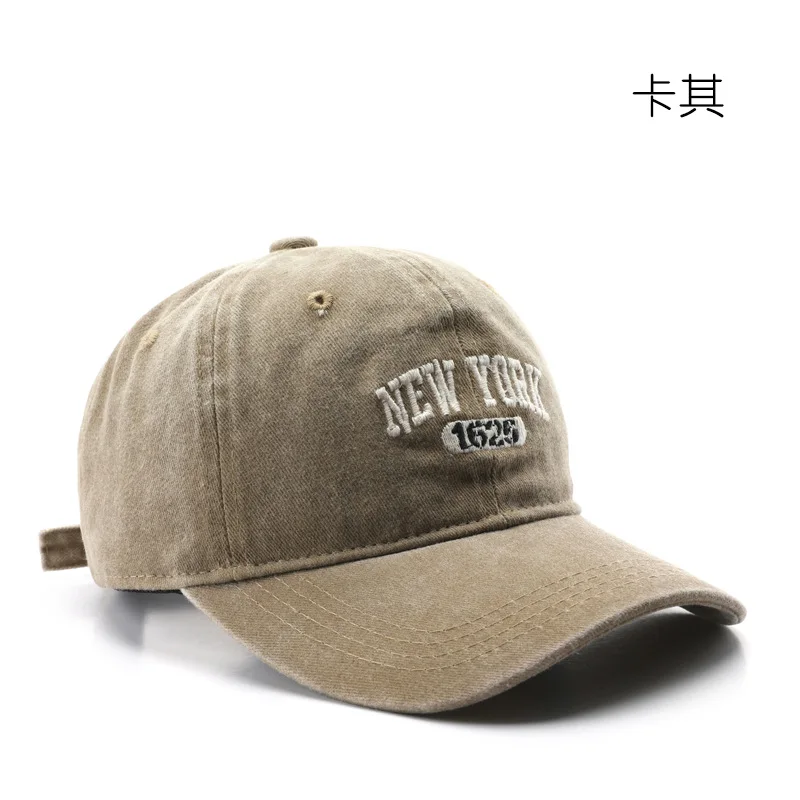 Retro NEW YORK Stickerei Snapback-Mütze für Männer und Frauen Vintage Washed Baseball Caps Frühling Herbst Freizeit Verstellbare Weiche Hüte – Detail 7